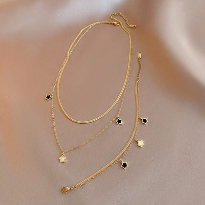 Star Layered Necklace For Girls & Women