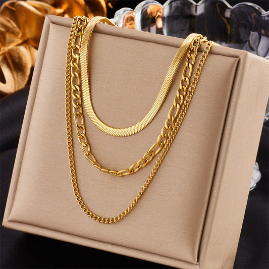 The Golden Trio Layered Chain Set
