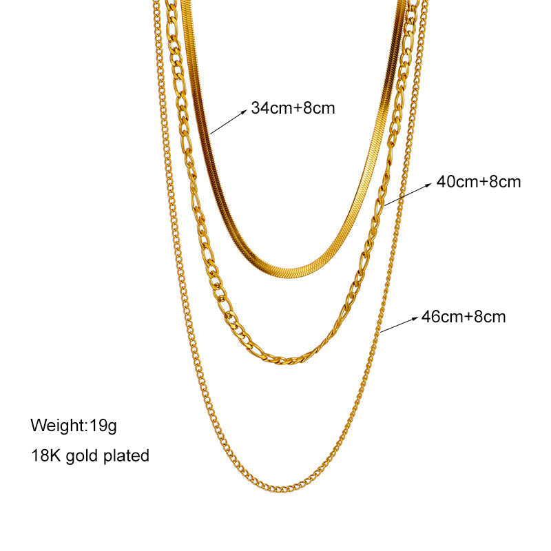 The Golden Trio Layered Chain Set