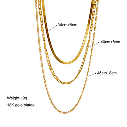 The Golden Trio Layered Chain Set